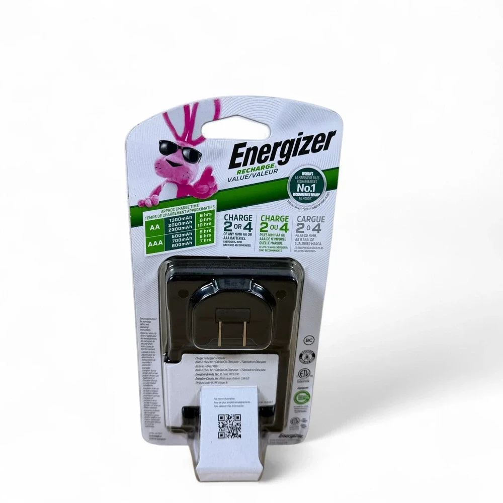 Energizer Recharge Value Charger Kit for NiMH Rechargeable AA and AAA Batteries‎